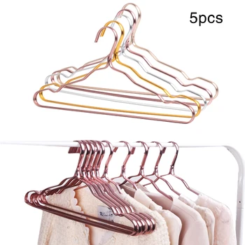 

5Pcs/Set Clothes Drying Rack Aluminum Alloy Clothes Hanger Non-Slip Laundry Hanger Closet Organizer Clothing Rack 5kg Load Bear