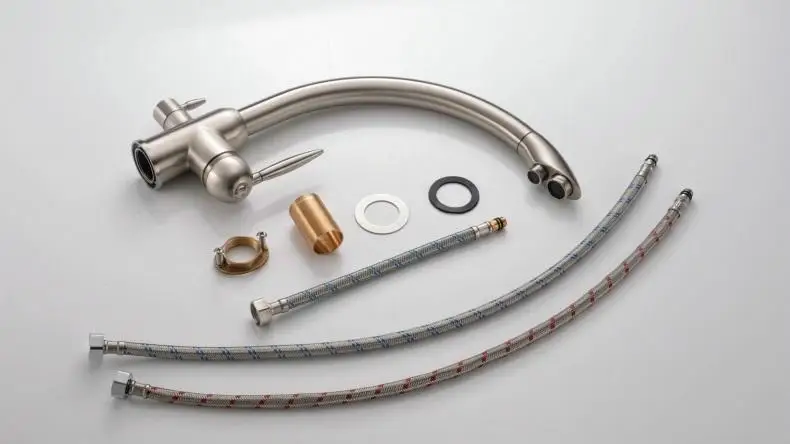 3 Way Kitchen Tap Dual Holder Dual Hole Filter Water Kitchen Faucet Chrome Black Golden Drinking Water Faucet (15)