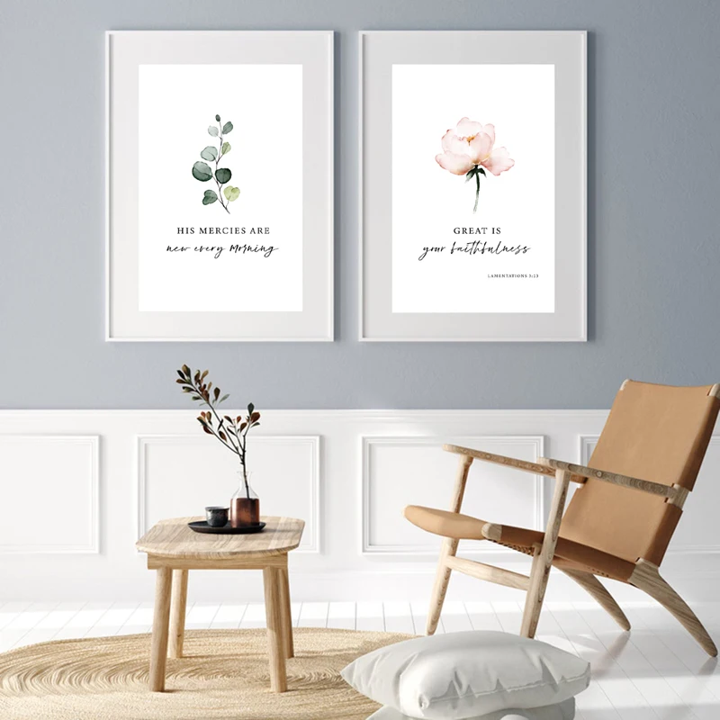 Lamentations 323 His Mercies Are New Every Morning Bible Verse Poster Home Decor