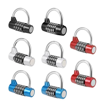 

uxcell 1-2pcs 4-Digit 5-Digit Combination Padlock 2-inch 2-1/2-inch Resettable Lock for Gate Locker Black/Red/Blue/Silver