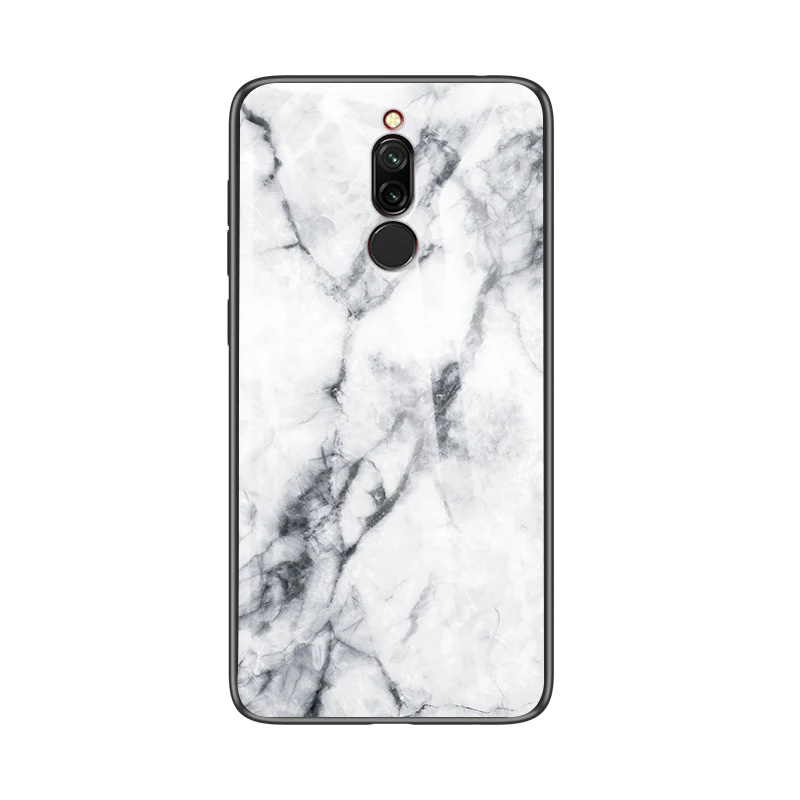 Бежевый Для Xiaomi Redmi 8A чехол, противоударный чехол на заднюю панель, градиентный чехол из закаленного стекла для телефона для Redmi 8A 8 A чехол, защитный чехол - Цвет: Бежевый