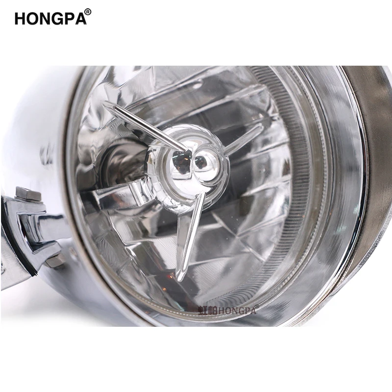 Хромированная передняя фара для мотоцикла H4 12V 60/55W с высоким и низким светом для Harley Кафе Racer Chopper Sportster с нижним креплением