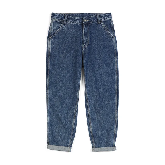 Cotton Ankle Length Jeans Men Casual 