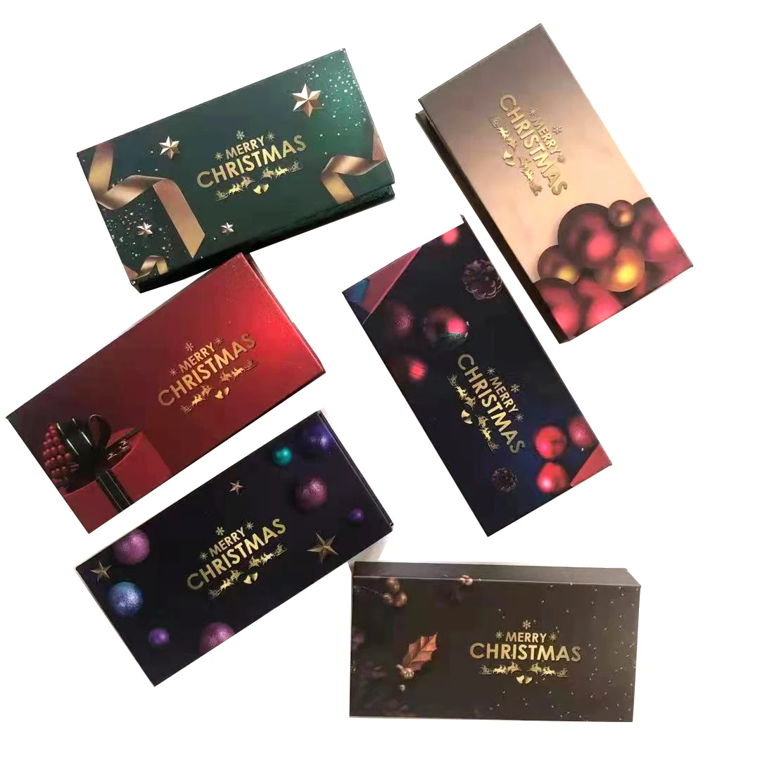 

Wholesale Christmas Eyelash Packaging Lash Packaging Box Bulk 3D Mink Lashes Packaging Box Without Tray