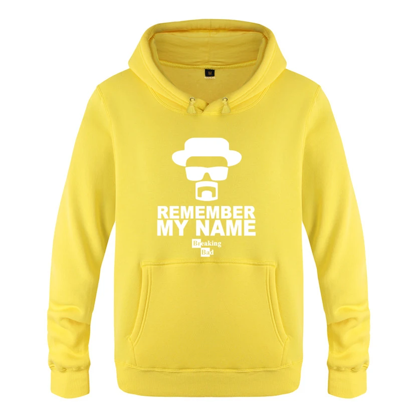 Запомните мое имя-Breaking Bad Heisenberg свитшоты мужские мужские с капюшоном флисовый пуловер толстовки - Цвет: HUAY BAT