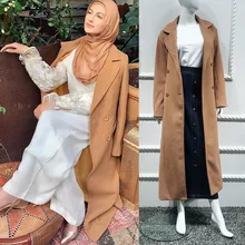 Зимняя открытая абайя кимоно кардиган турецкий Пакистан хиджаб мусульманское платье пальто ислам одежда Абая для женщин халат Musulmane Femme