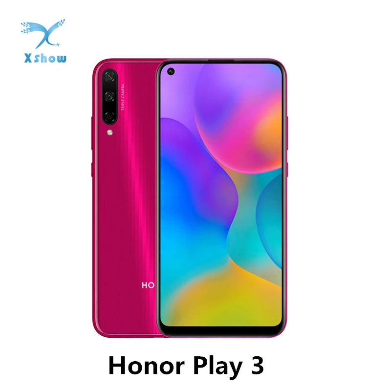 Honor play 3 мобильный телефон honor play 3 6,39 дюймов, четыре ядра, Android 9,0, разблокировка лица, GPU Turbo 3,0, мобильные телефоны