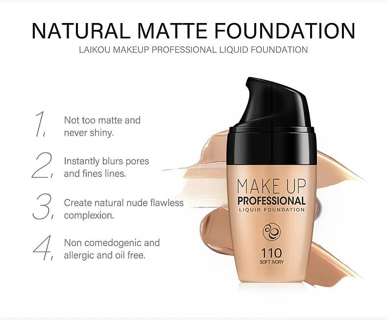 [30 мл] бренд laikou макияж Профессиональная жидкая основа bb крем увлажняющий и снимающий кожу консилер и контроль масла
