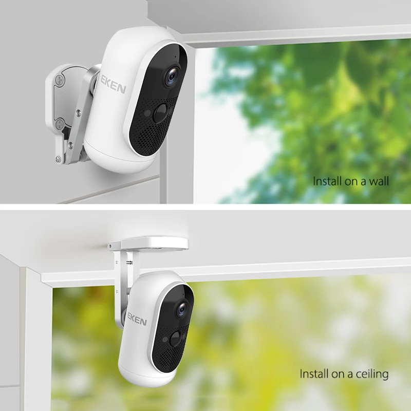 IP камера EKEN Argus WiFi с аккумулятором и углом обзора 140 ° 1080P|Видеокамеры 360 °| |