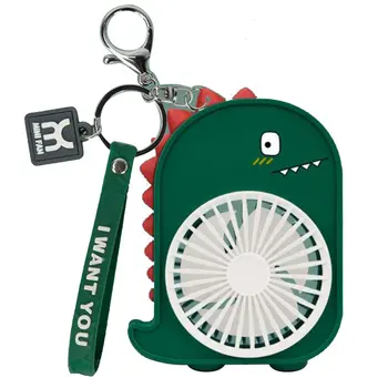 

Mini USB Fan Portable Handheld Ventiladors Rechargeable Handy Air Cooling Fan Mini Cartoon Dinosaur Keychain
