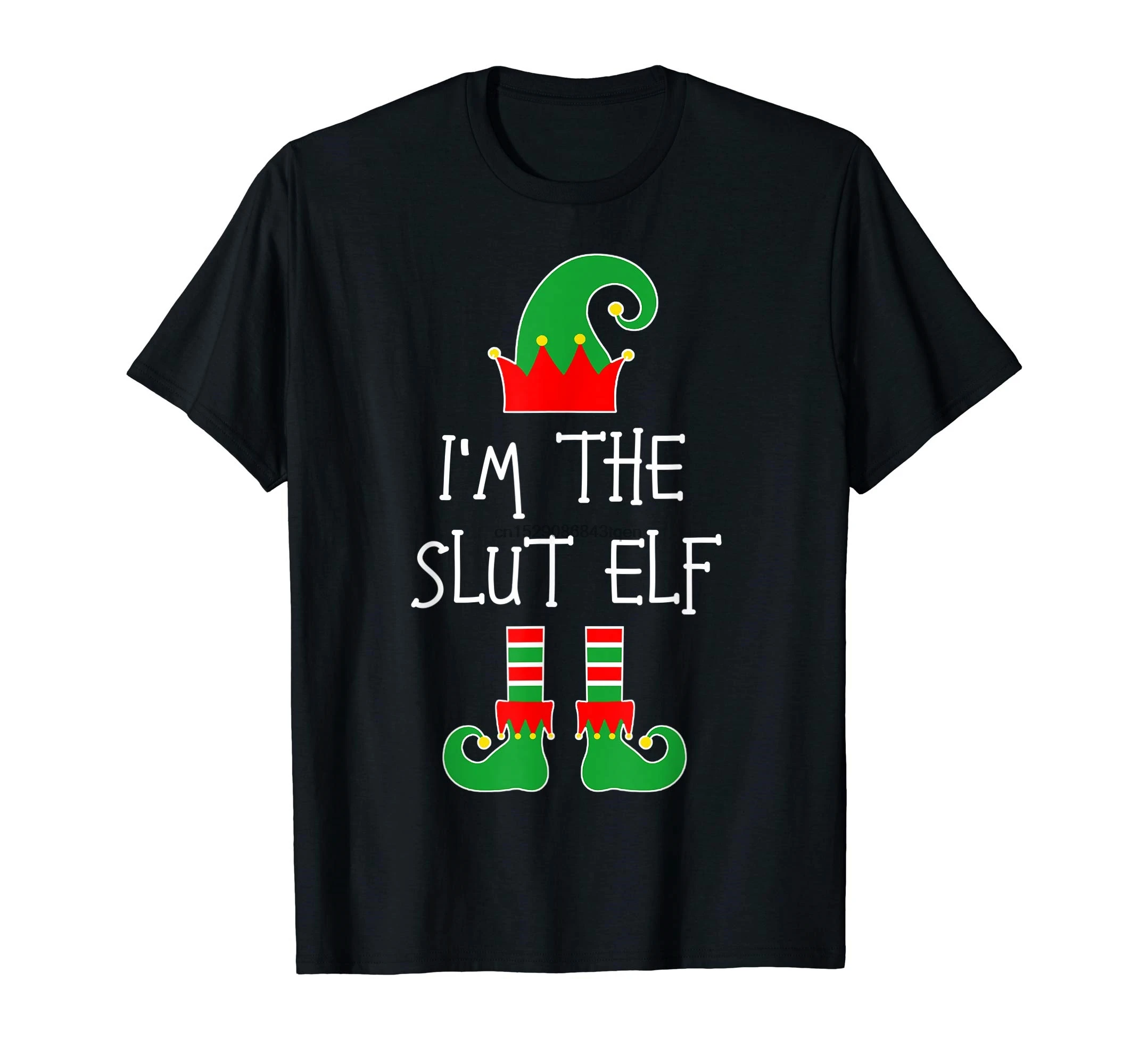 Футболка с надписью I'm The Slut-черная Рождественская футболка для группы-Мужская