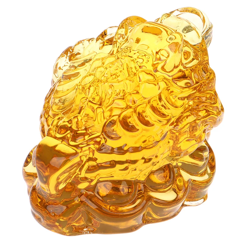

Lucky Gifts Feng Shui Toad Money LUCKY Fortune Wealth Chinese Golden Frog Toad Coin Home Office Decoration Tabletop Ornaments