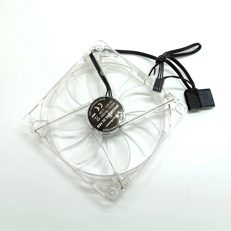 Ventilador emissor de luz de luz LED azul 0,25a 12 cm Ventilador de