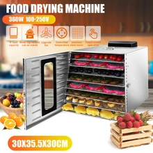 8 camadas comercial profissional frutas secador de alimentos de aço inoxidável alimentos frutas vegetais pet carne secador ar desidratador elétrico