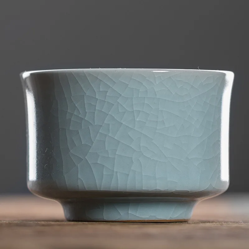 Ru Kiln TeaSet Tea Cup Master Single Female Gracked Glaze Can Raise Teacup Bowl Ceramic Large Teacups | Дом и сад