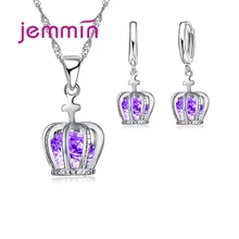 925 пробы Серебряный Свадебный комплект ювелирных изделий ожерелье серьги для женщин вечерние ювелирные изделия модный стиль CZ кубический цирконий