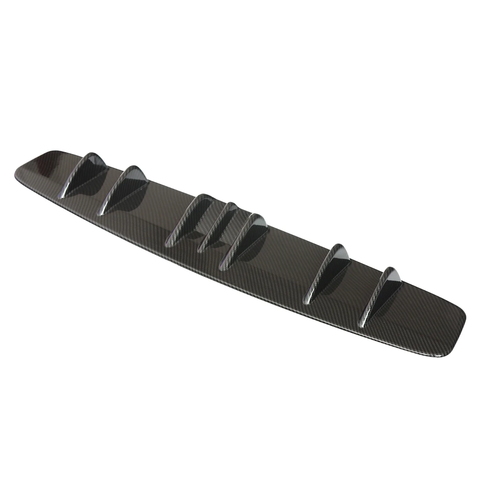 

84 Cm Car Universal Modified Spoiler Bright Carbon 7 Wing Shark Fin Rear Bumper Chassis Flow Deflector