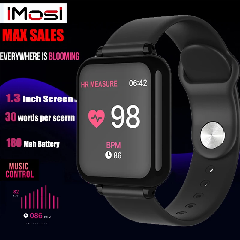 Imosi B57 Smart Watch Bracelet Ip67 Waterproof Heart Rate Monitor Blood