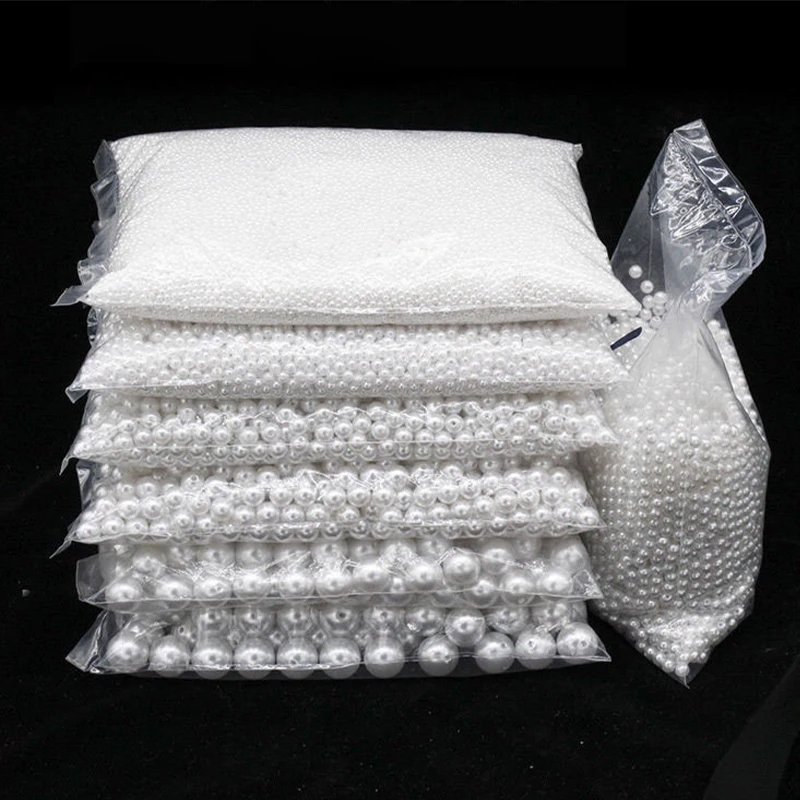 3-16mm Pearl Beads ABS Loose Round Beads With Holes Craft For Fashion Jewelry Making White Beige DIY Imitation Garment imitation pearl beads abs beads