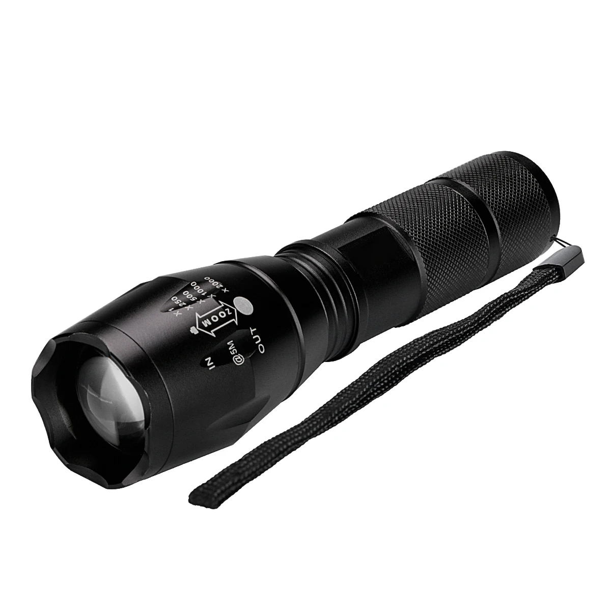 

ROKOO High Powered Tactical Handheld LED Mini Flashlight 5 Modes Zoomable Water Resistant Lamp Lighting for Camping YS-