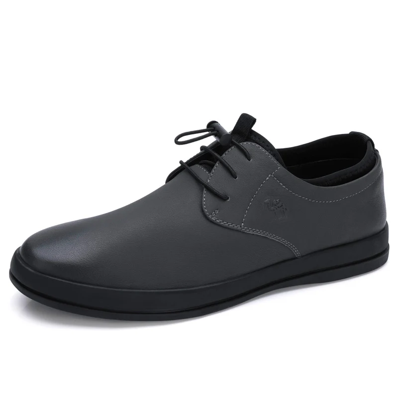 CAMEL/Мужская обувь; деловая повседневная мужская обувь из натуральной кожи; модные мужские легкие кроссовки; амортизирующая Обувь На Шнуровке; zapatillas hombre - Цвет: A832272670Gray