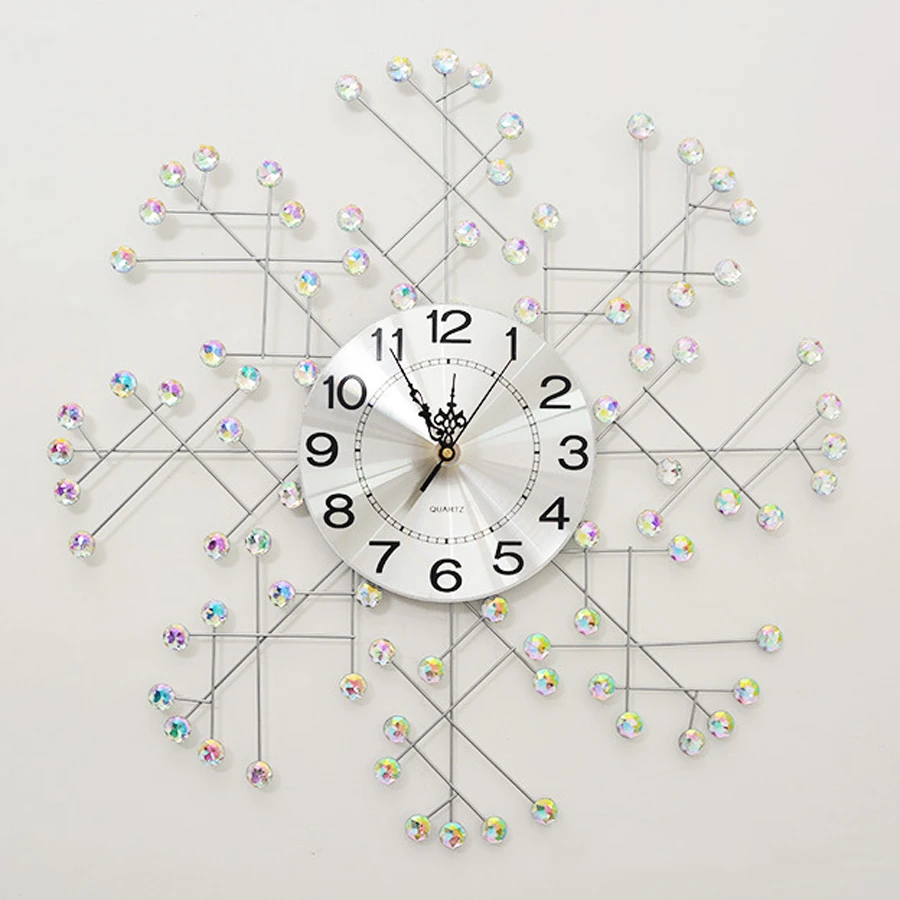 Luxury Large Wall Clock Modern Design 3D Decoration Hanging European Style High-end Big Metal Clocks Watch Home Decor 27.5&quot | Дом и сад