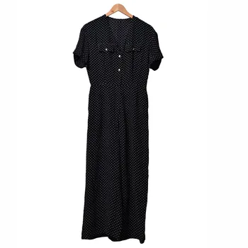 

Women Pants Polka Dot Printed Slimming Wide-leg Jumpsuit