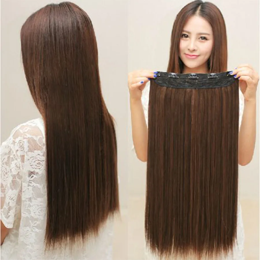 

Female long straight hair invisible seamless long hair piece wig piece simulation hair replacement hair piece Headwear