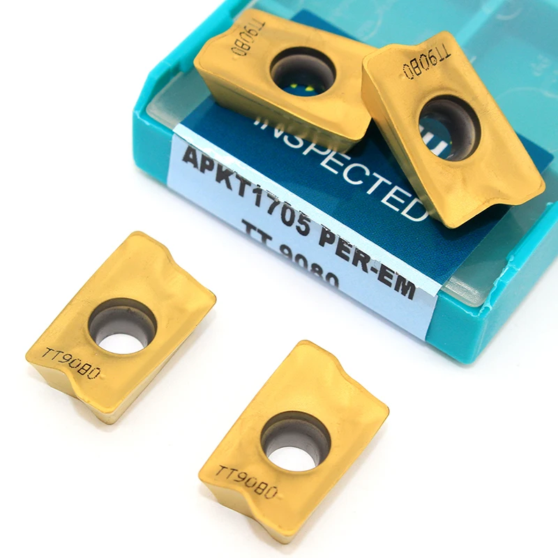 10pcs APKT1705 PER-EM TT9080 alloy carbide inserts APKT milling cutter FOR STEEL
