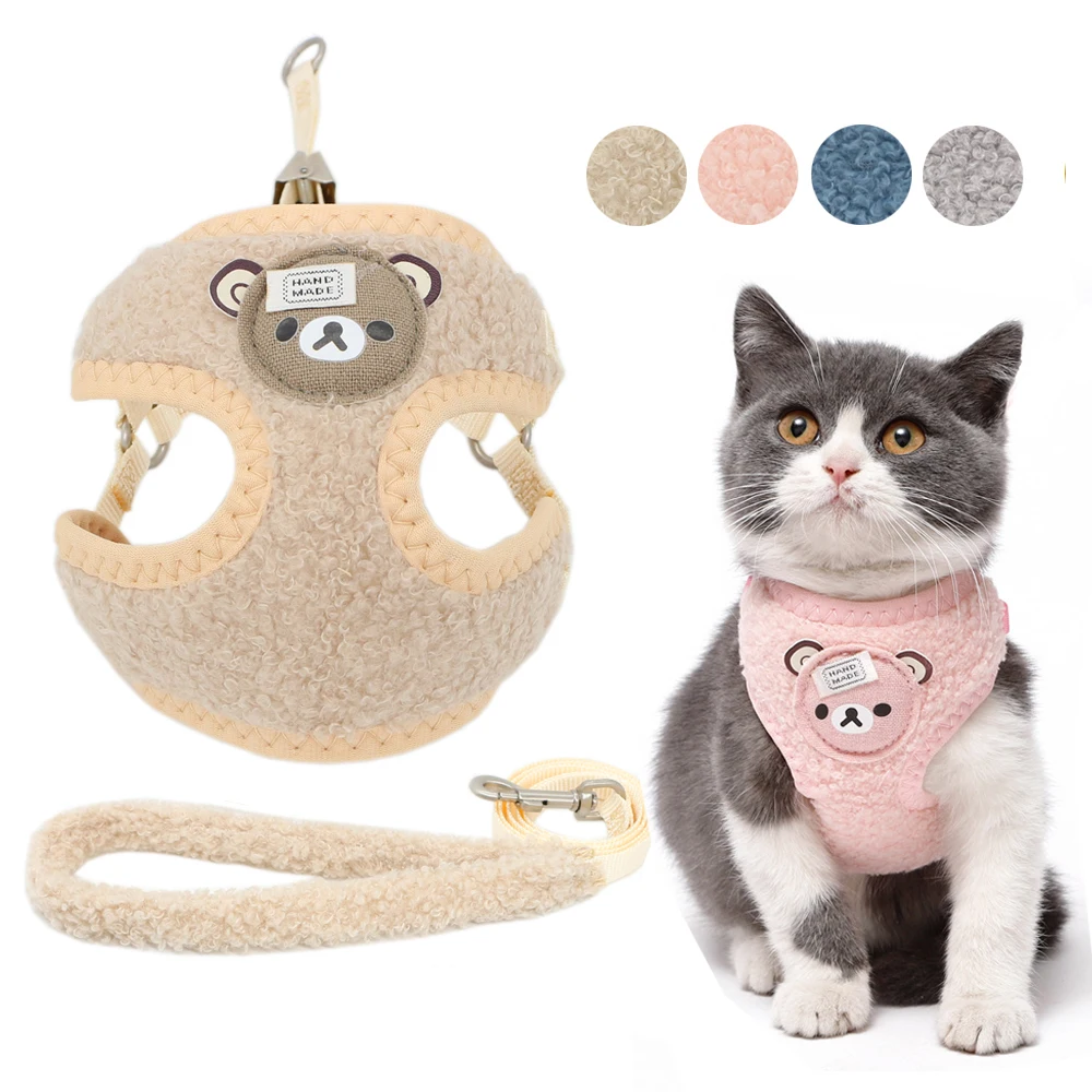 

Breathable Mesh Small Dog Pet Harness Cat Vest Harness Adjustable Mesh Leash for Cats Winner Warm Harness for Cat Harnais Chat