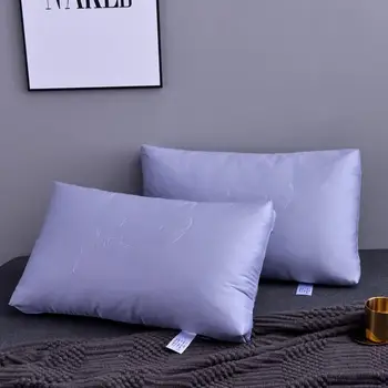 

Goose Feather Pillow Light White Zero Pressure Pillow Home Textile Health Cotton 100% Neck Pillow 48*74cm Cotton Sleeping Pillow