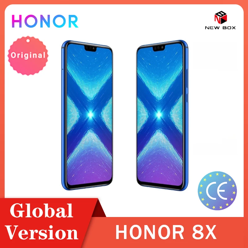 Honor 8X 6 5 дюймов мобильный телефон 4 Гб + 64 ГБ Android 8 1 20MP Octa Core Экран функцией