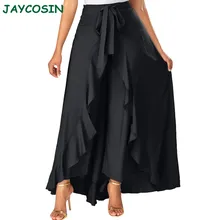JAYCOSIN модная длинная юбка, одноцветная, асимметричная, юбки для женщин, Повседневная плиссированная юбка с оборками, весна-лето, Faldas Mujer Moda 1218