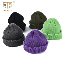 Brimless Лыжная шапочка зимняя шапка-маска для женская шапка шляпы для пар вязаная Harajuku Beanie Мужская