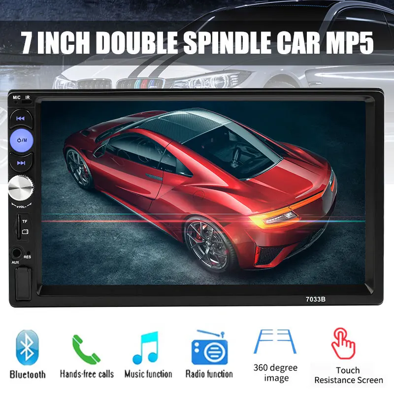 

Vehemo 7 Inch FM/USB/AUX Auto MP5 Player Car Bluetooth MP5 FM Remote Control Automotive Durable Car MP5 Accessories Rear View