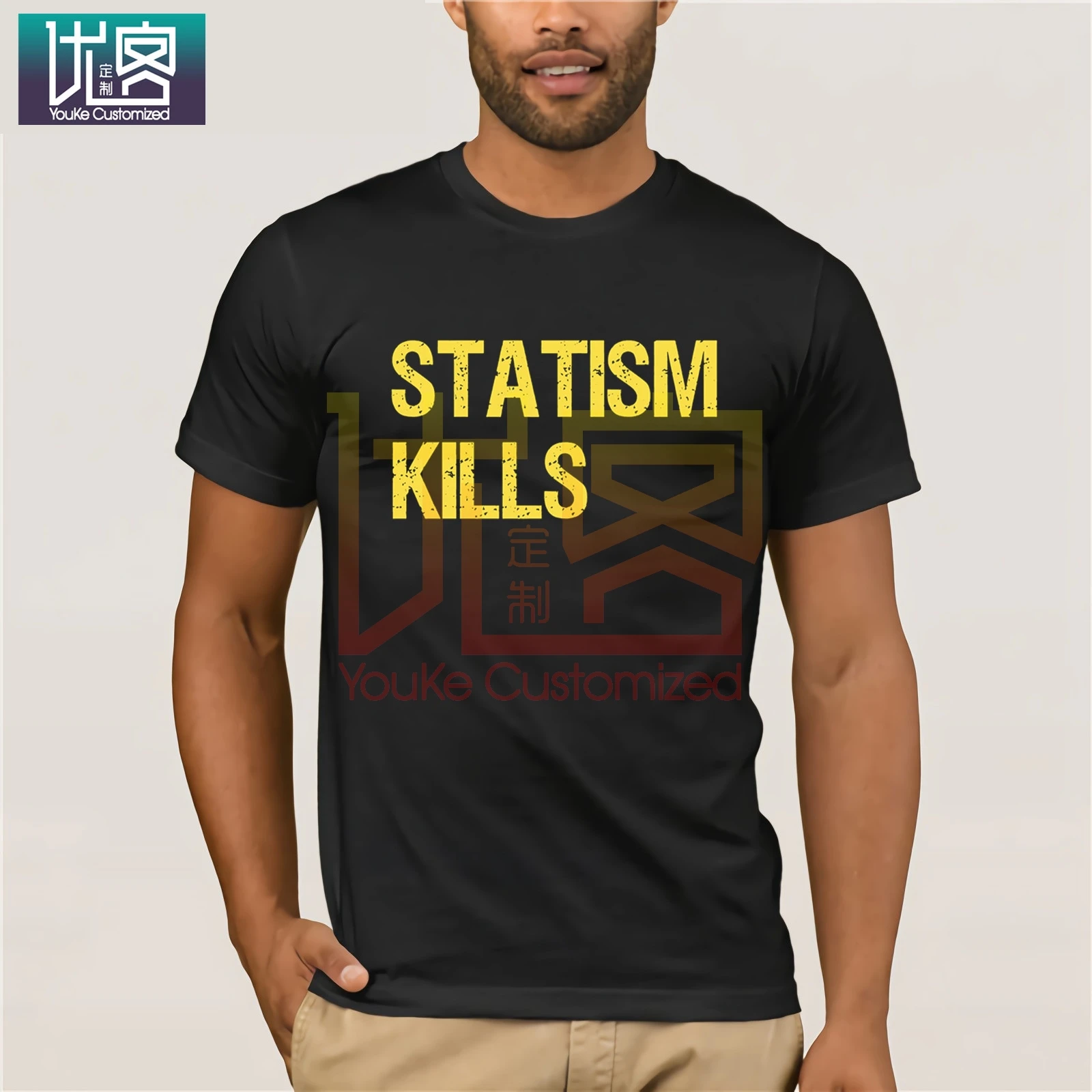 Statism убивает Answer: Политическая Футболка женская футболка Топы летние футболки из