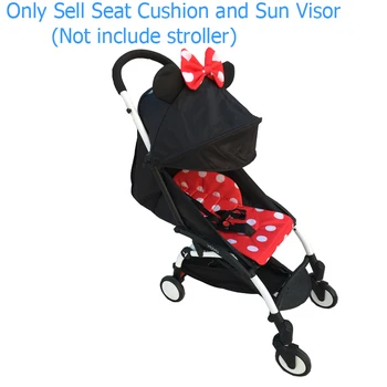 

1:1 Stroller Accessories Seat Cushion Mattress and Canopy Sun Visor Sunshade For 175 Degree Babyzen Yoyo Yoya similar Stroller
