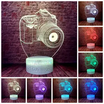 

3D LED Desk Sleeping Nightlight Colorful Changing Model Camera Flash Toys