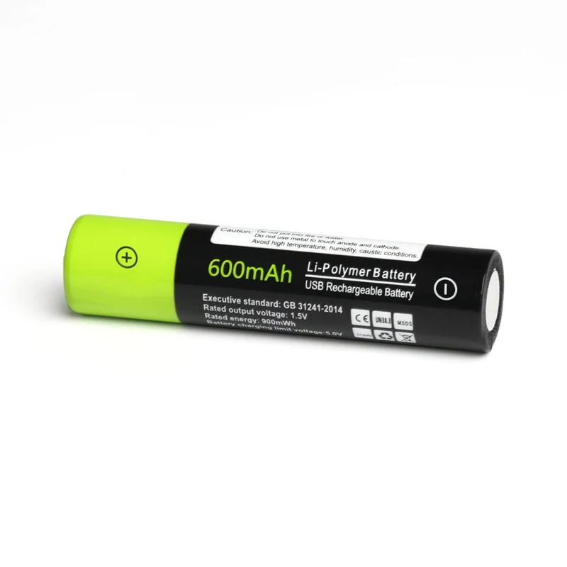 ZNTER 4 шт. 1,5 в AAA аккумуляторная батарея 600 мАч USB литиевая полимерная аккумуляторная батарея с микро USB кабелем