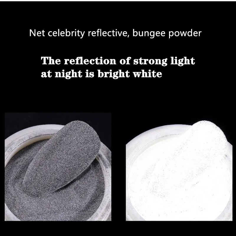 Reflective Nail Powder Dust Glow In The Dark Pigment Reflective Makeup DIY Art Decor Glow Pigment Nail Glitter sequins Tools nail powder,reflective powder