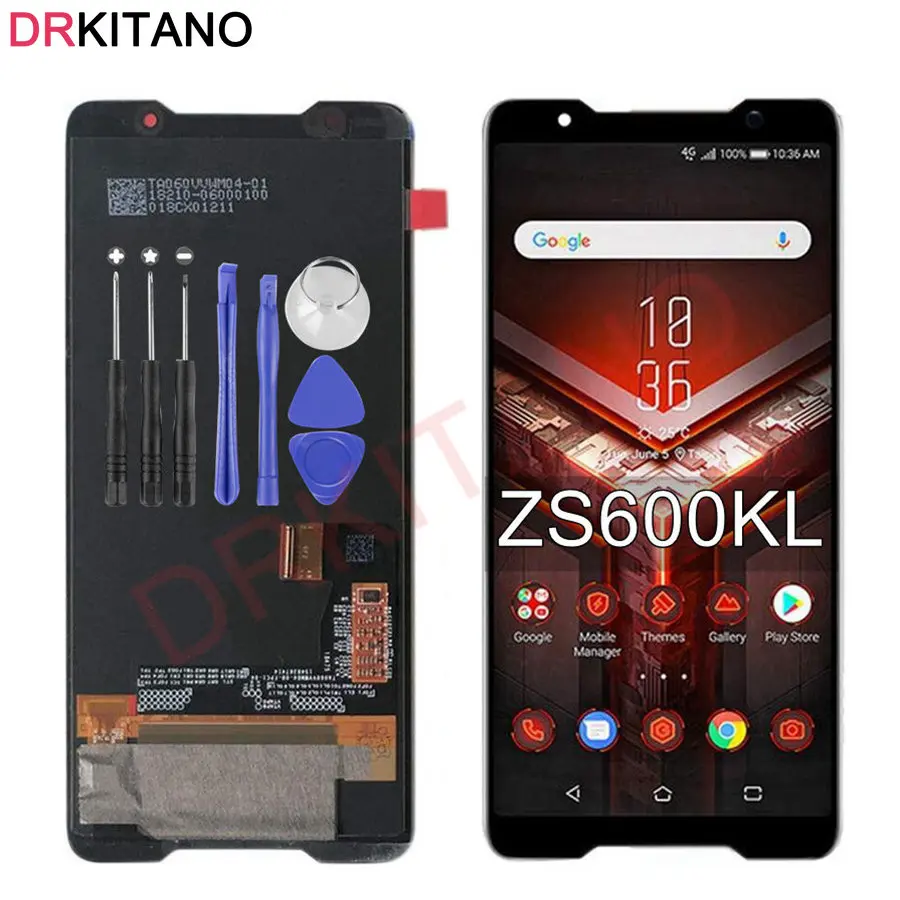 Для ASUS ROG Phone ZS600KL Дисплей lcd сенсорный экран дигитайзер сборка для ASUS ZS600KL дисплей Z01QD Замена ЖК-экрана