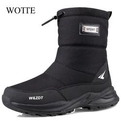Men Boots 2022 Winter Shoes Men Snow Boots Waterproof Non-slip Thick Fur Winter Boot For -40 Degrees zip Platform Boots Ssize 40