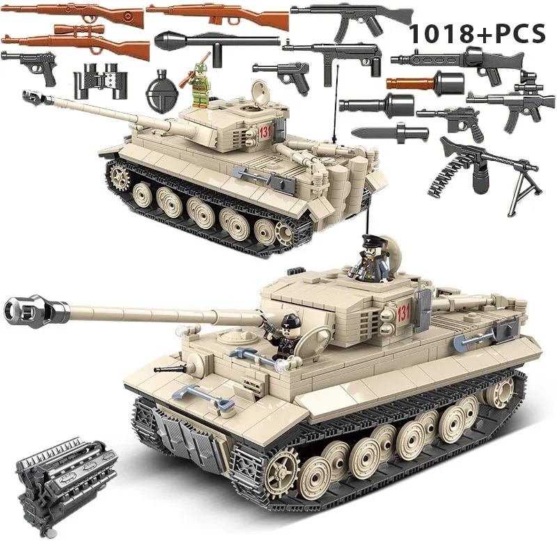 

Military series Tiger 131 Tank 100061Model Jedi Tank building block Compatible WW2 Tank Soldier Weapon Figures kids toys gift