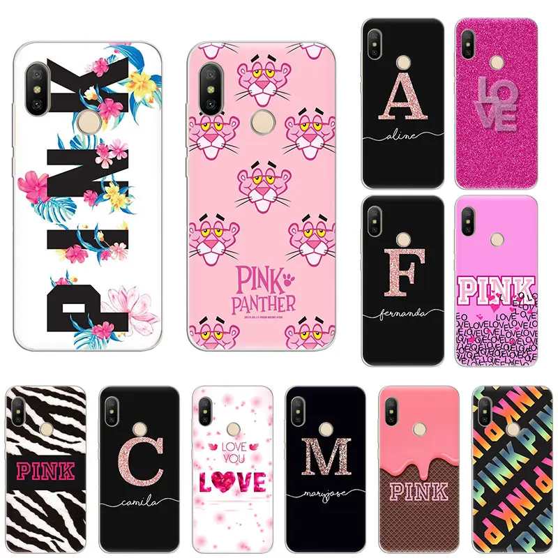 Hot pink cute love luxury Silicone Case For Xiaomi 9T 9 9SE 8 A2 Lite A1 A3 Go Mix3 F1 Redmi K20 7A S2 Note 8T 4 5 6 7 Pro cover