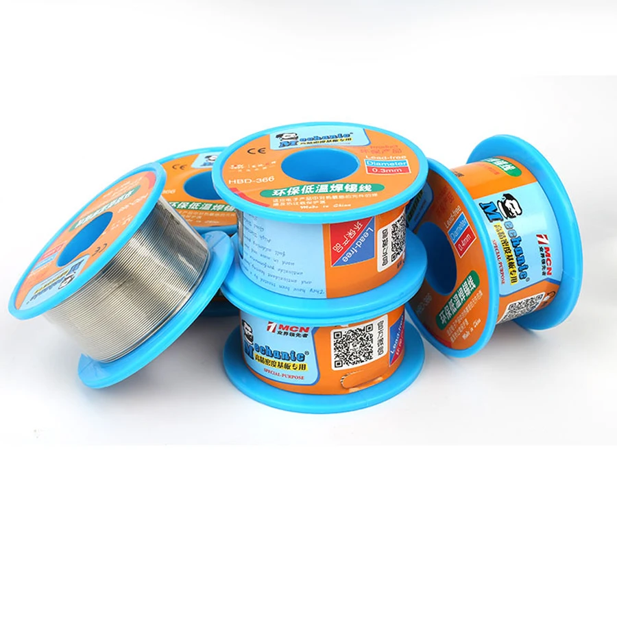 

MECHANIC 40/400g 0.3/0.4/0.5/0.6/0.8mm Rosin Core Lead-Free 210℃ Melting Point Solder Wire Welding Flux 1.0-3.0% Iron Cable Reel