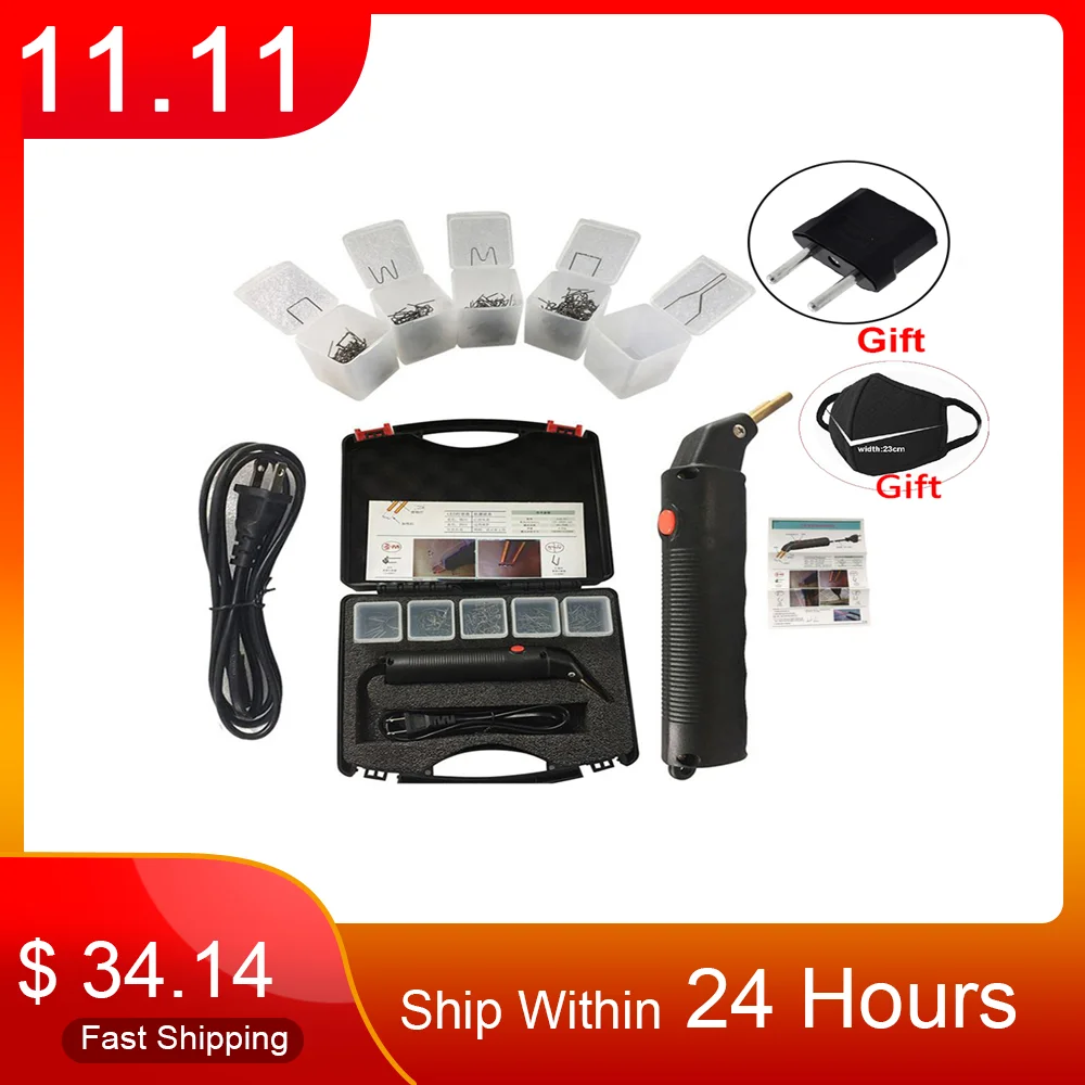

Professional Car Bumper Repair Machine Hot Stapler Plastic Repair System Welding Automobile Garage Repair Tool Kit Set with Case