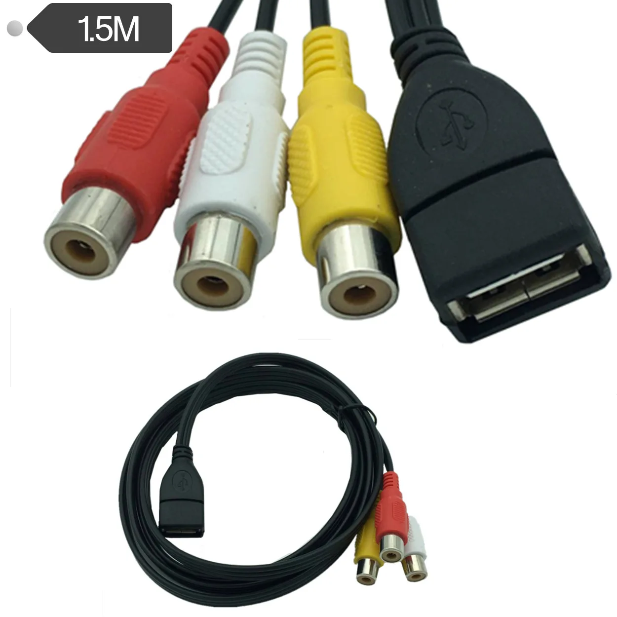 Duttek 5 Ʈ/1.5 m usb 2.0  3 rca   a/v ǿ ķڴ  av    