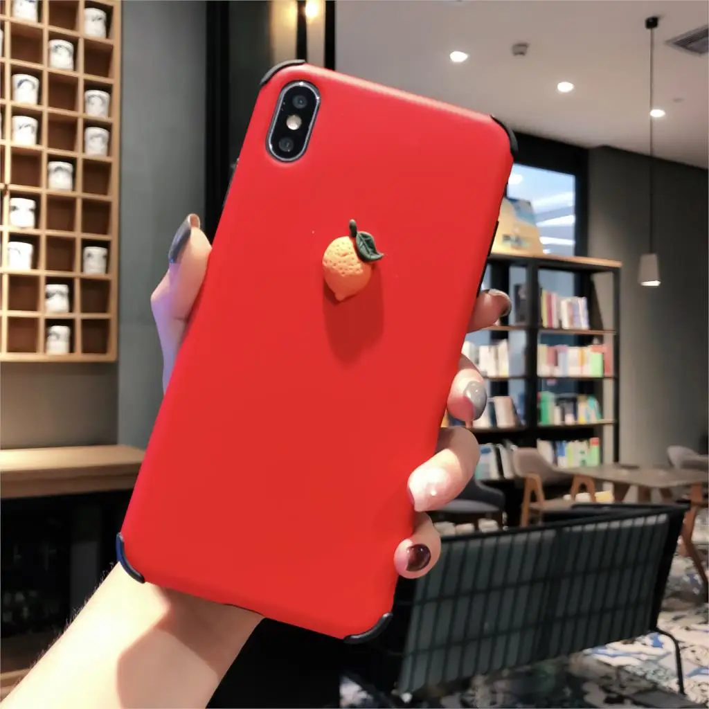 

3d fruit candy color tpu shell orange avocado phone case for iphone 11promax 6 6s 7 8plus cover for iphonexr x xs max