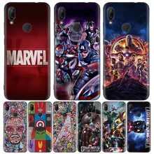 С принтами "Marvel", "Мстители", черная крышка чехол для телефона для Xiaomi Redmi Note фотоаппаратов моментальной печати 8 7 7S 7A 6 S2 GO K20 Pro 6A mi 6X 5X A1 CC 9 8 Coque