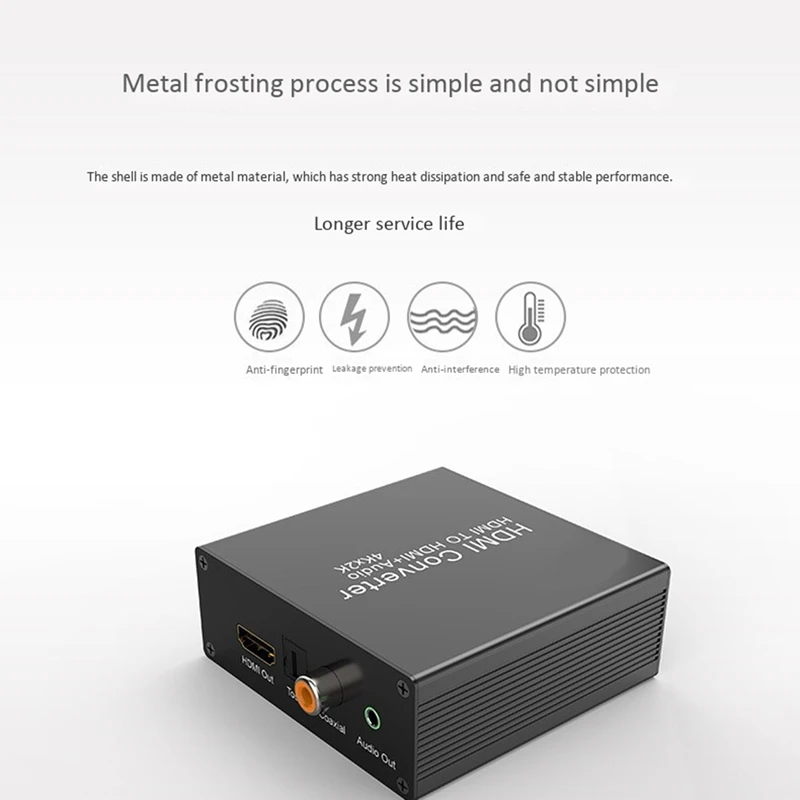 HDMI o Decoder Splitter o Splitter 1080P HDMI to Coaxial to Toslink to 3 5 o EU Plug 